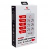 Maclean power strip, 6 socket extension + 4xUSB, 110-240V AC 50/60Hz, 2.1A max 2500W, 1.5 m, black, MCE389 B