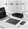 Maclean power strip, 6 socket extension + 4xUSB, 110-240V AC 50/60Hz, 2.1A max 2500W, 1.5 m, black, MCE389 B