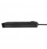 Maclean power strip, 3-socket extension cable + 3xUSB, 110-240V AC 50/60Hz, 2.1A max 2500W, 1.5m, black, MCE394 B