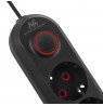 Maclean power strip, 3-socket extension cable + 3xUSB, 110-240V AC 50/60Hz, 2.1A max 2500W, 1.5m, black, MCE394 B