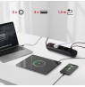 Maclean power strip, 3-socket extension cable + 3xUSB, 110-240V AC 50/60Hz, 2.1A max 2500W, 1.5m, black, MCE394 B