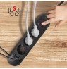 Maclean power strip, 3-socket extension cable + 3xUSB, 110-240V AC 50/60Hz, 2.1A max 2500W, 1.5m, black, MCE394 B
