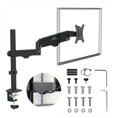 Maclean monitor mount, gas spring, 17"-32", 2-10kg, black, MC-135