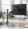 Maclean monitor mount, gas spring, 17"-32", 2-10kg, black, MC-135