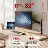 Maclean monitor mount, gas spring, 17"-32", 2-10kg, black, MC-135