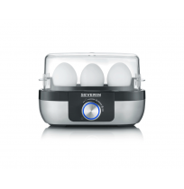 Severin EK 3163 3 egg(s) Black, Stainless steel, Transparent