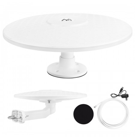 Maclean DVB-T/T2 HEVC omni-directional antenna, active, camper, central cable mount, MCTV-104