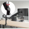 Maclean 3 monitor mount, gas spring, 17"-27", 2-8kg, black, MC-137