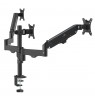 Maclean 3 monitor mount, gas spring, 17"-27", 2-8kg, black, MC-137