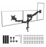 Maclean 3 monitor mount, gas spring, 17"-27", 2-8kg, black, MC-137