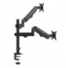 Maclean 2 monitor mount, gas spring, 17"-32", 2-10kg, black, MC-136