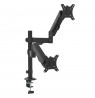 Maclean 2 monitor mount, gas spring, 17"-32", 2-10kg, black, MC-136