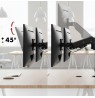 Maclean 2 monitor mount, gas spring, 17"-32", 2-10kg, black, MC-136