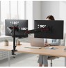 Maclean 2 monitor mount, gas spring, 17"-32", 2-10kg, black, MC-136