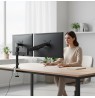 Maclean 2 monitor mount, gas spring, 17"-32", 2-10kg, black, MC-136