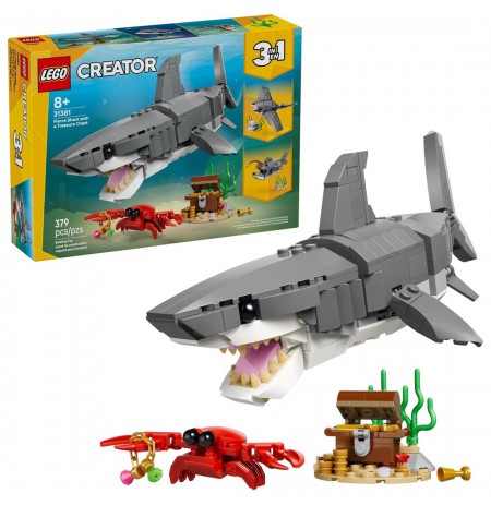 LEGO CREATOR 3 IN 1 31381 Fierce Shark with a Treasure Chest