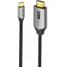 Kabelis USB-C do HDMI Vention 4K@60Hz w oplocie 2m szary