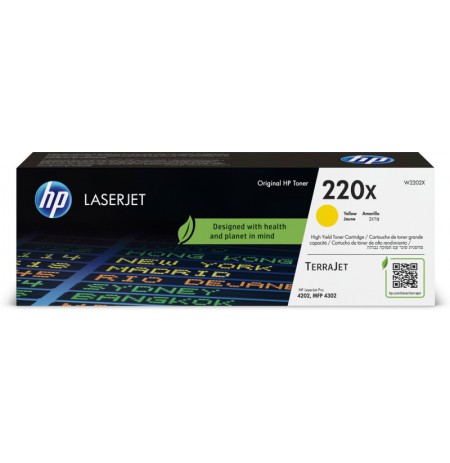 HP 220X (W2202X) Lazerinė kasetė, Geltona