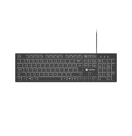 Natec Herring Glow | Keyboard | Wired | US | Black | USB Type-A