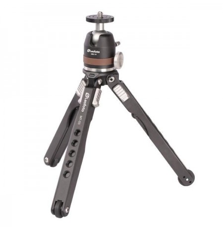 Leofoto MT-03+MBH-19 Spider Folding Table Mini Tripod &amp, Ballhead w/Bag