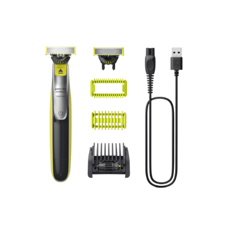 Philips | Shaver | QP2834/23 OneBlade 360 | Cordless | Wet & Dry | Lime green/Charcoal grey