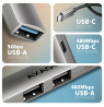 AXAGON ALU STRIP USB-C 4 port hub | HUE-STC