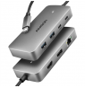 AXAGON USB-C 10Gbps DUAL 4K DISPLAY 7in1 hub | HMC-CUB83X2