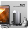 AXAGON USB-C 10Gbps Wireless Charging 9in1 hub | HMC-WL9