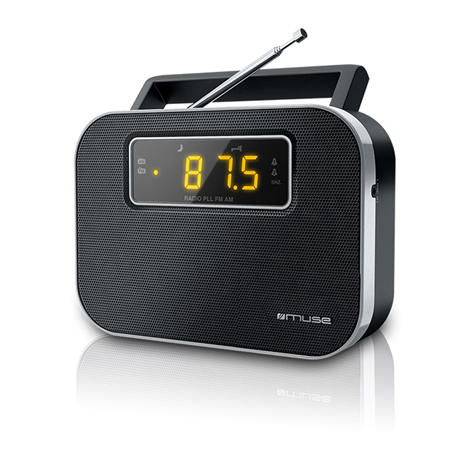 Muse M-081R Black, 2-band PLL portable radio, Alarm function