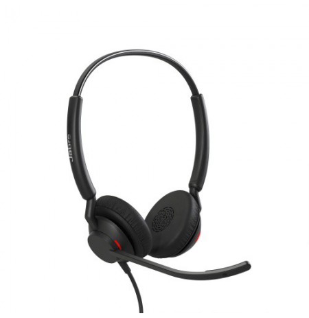 Jabra Engage 40 MS Stereo Inline Link Laidinės ausinės, USB-C/USB-A, Juoda