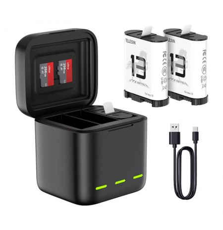 Telesin Three-channel battery charger for GoPro Hero 13 Black (S0-BCG-10-TGP)