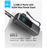 Anker Zolo Powerbank | A1695H11 | 25000 mAh | Built-In USB-C and Retractable Cable) | Grey