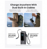 Anker Zolo Powerbank | A1695H11 | 25000 mAh | Built-In USB-C and Retractable Cable) | Grey