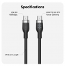 Hyper HyperJuice USB-C Silicone Charging Cable | HJ4011BKGL