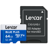 Lexar microSDHC Blue Plus UHS-I with SD adapter, up to 100MB/s read C10/A1/U3 (V30) 64GB