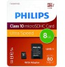 Philips MicroSDHC Card 8GB Class 10 UHS-I U1 incl. Adapter