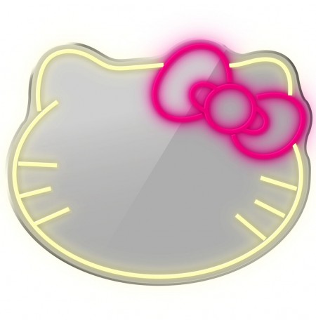 Manta MASNL129WH  Style Neon Lights Cat With A Bow LED Neon Mirror