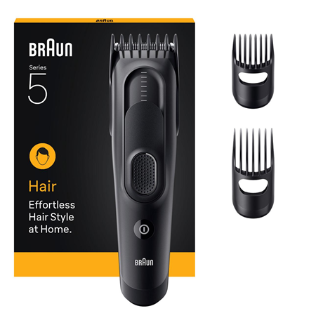 Braun Hair Clipper | HC5530 Series 5 | Cordless | Number of length steps 17 | Black