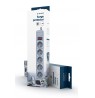 Gembird SPG3-B-10C Surge protector, 5 Schuko sockets, 3m, grey