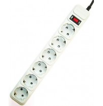 Gembird SPG6-B-10C Surge protector, 6 Schuko sockets, 3m, grey