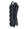 Esperanza ELK208K Power strip 5GN/3M Black