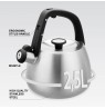Kettle Maestro MR-1318 2,5 l Silver, Black