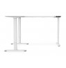 Digitus Electrically height-adjustable table frame, 90° L-shaped, triple motor, 2-step, white