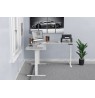 Digitus Electrically height-adjustable table frame, 90° L-shaped, triple motor, 2-step, white