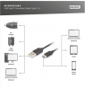 Digitus USB Type-C connection cable, Type USB-A to USB-C | AK-300154-018-S