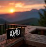 Digital LED clock radio with GreenBlue projector, FM radio, alarm, 12/24 clock, 5V DC USB power supply + CR2032, GB172