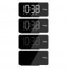 Digital LED clock radio with GreenBlue projector, FM radio, alarm, 12/24 clock, 5V DC USB power supply + CR2032, GB172