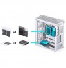 PC Case Jonsbo D400, ATX, Tempered Glass - White