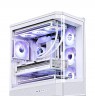 PC Case Jonsbo D400, ATX, Tempered Glass - White