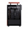 Jonsbo T6 PC Case, Mini-Tower, Mini-ITX, Tempered Glass, Wood, black